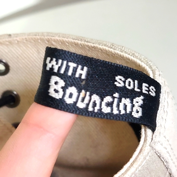 Dr. Martens Page Mix Beige Canvas Lace Up Boots - Picture 9 of 16